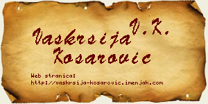 Vaskrsija Košarović vizit kartica